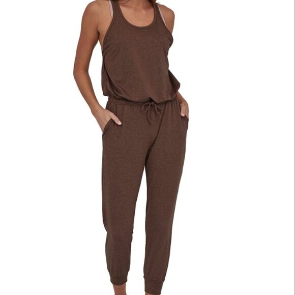 Patagonia® Women's Seabrook Jumpsuit in Cone Brown - Picture 1 of 4